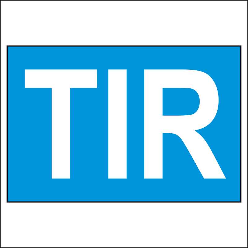 Обозначение Международные дорожные перевозки (TIR)