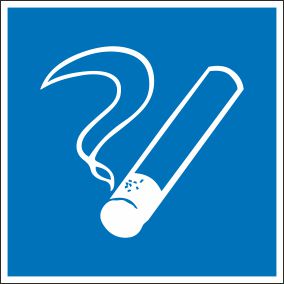 Знак D03 Место курения, 250х250 мм, на пленке самоклеящейся полимерной ГОСТ 12.4.026-2015