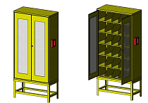 Модульный шкаф для хранения средств индивидуальной защиты органов дыхания