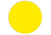 Знак Желтый круг на двери для слабовидящих